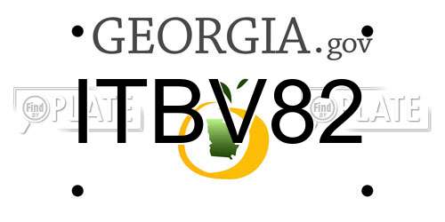 ITBV82 Georgia License Plate
