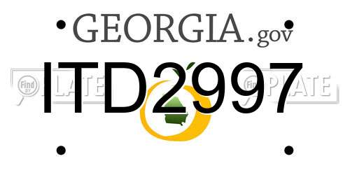 ITD2997 Georgia License Plate