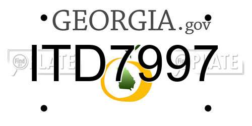 ITD7997 Georgia License Plate