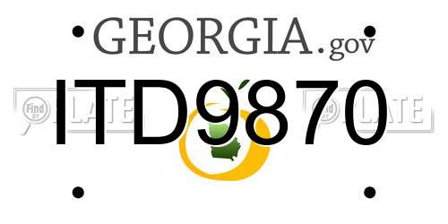 ITD9870 Georgia License Plate