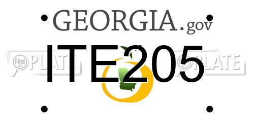 ITE205 Georgia License Plate