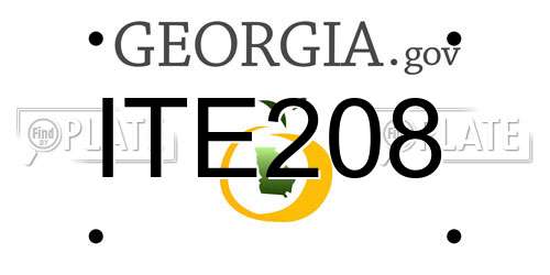 ITE208 Georgia License Plate