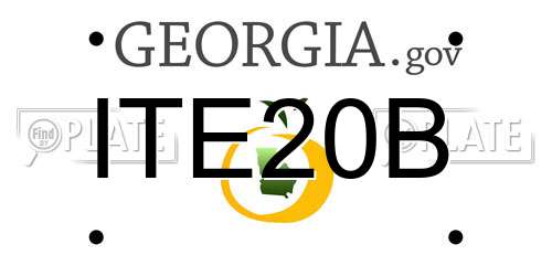 ITE20B Georgia License Plate
