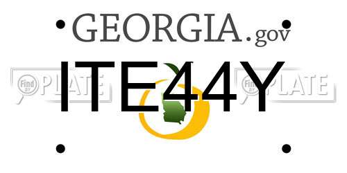 ITE44Y Georgia License Plate