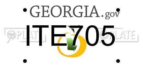 ITE705 Georgia License Plate