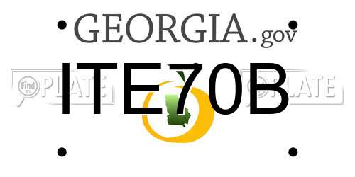 ITE70B Georgia License Plate