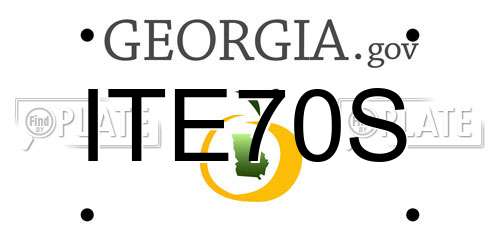 ITE70S Georgia License Plate