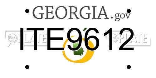 ITE9612 Georgia License Plate