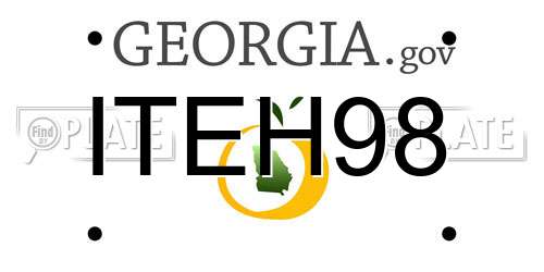 ITEH98 Georgia License Plate