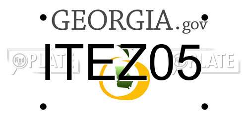 ITEZ05 Georgia License Plate