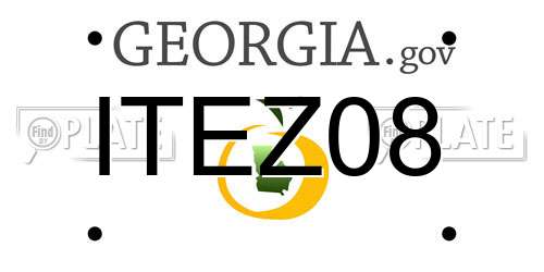 ITEZ08 Georgia License Plate