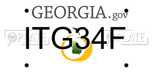 ITG34F Georgia License Plate