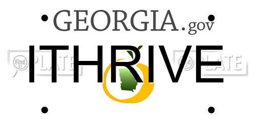 ITHRIVE Georgia License Plate
