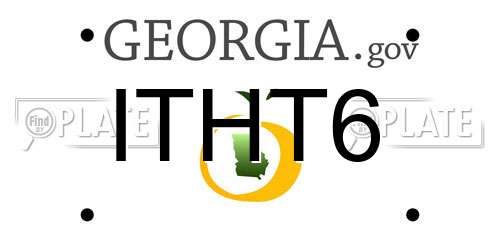 ITHT6 Georgia License Plate