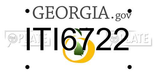 ITI6722 Georgia License Plate