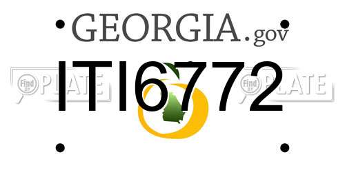 ITI6772 Georgia License Plate