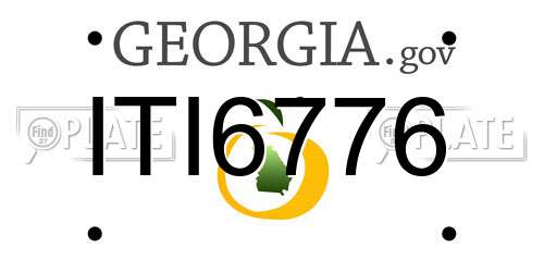 ITI6776 Georgia License Plate