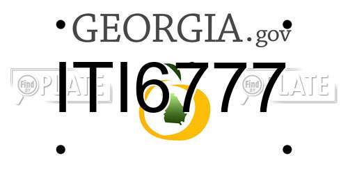 ITI6777 Georgia License Plate