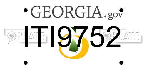 ITI9752 Georgia License Plate