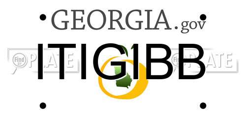 ITIGIBB Georgia License Plate
