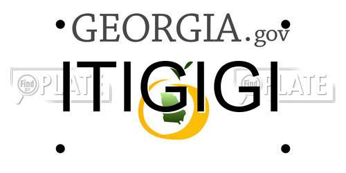 ITIGIGI Georgia License Plate