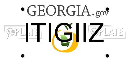 ITIGIIZ Georgia License Plate