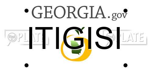 ITIGISI Georgia License Plate