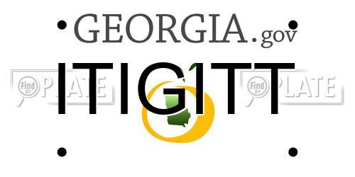 ITIGITT Georgia License Plate