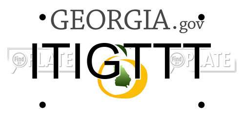 ITIGTTT Georgia License Plate