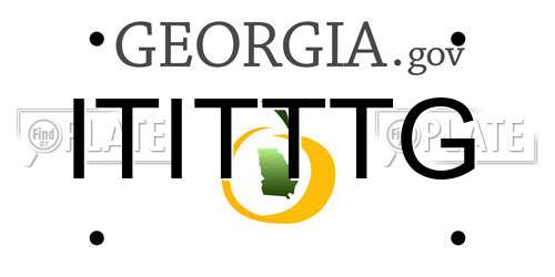 ITITTTG Georgia License Plate