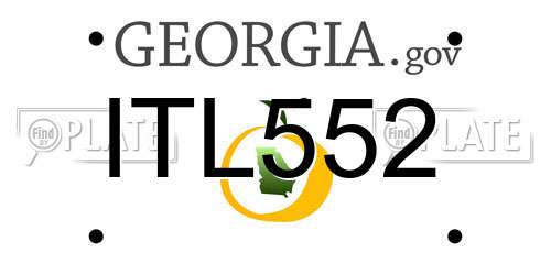 ITL552 Georgia License Plate