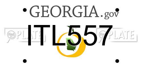 ITL557 Georgia License Plate