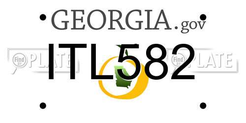 ITL582 Georgia License Plate