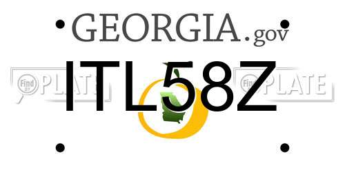 ITL58Z Georgia License Plate