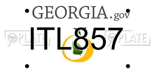 ITL857 Georgia License Plate