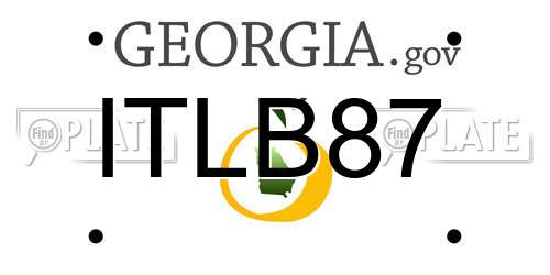 ITLB87 Georgia License Plate