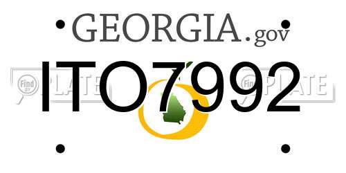 ITO7992 Georgia License Plate