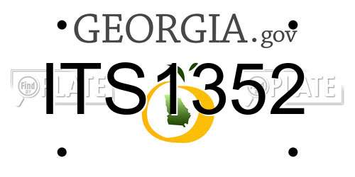 ITS1352 Georgia License Plate