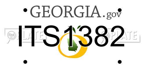 ITS1382 Georgia License Plate