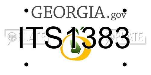 ITS1383 Georgia License Plate
