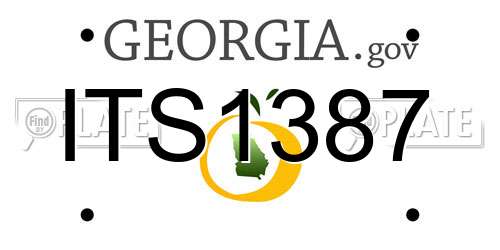 ITS1387 Georgia License Plate