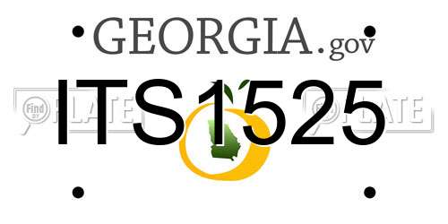 ITS1525 Georgia License Plate