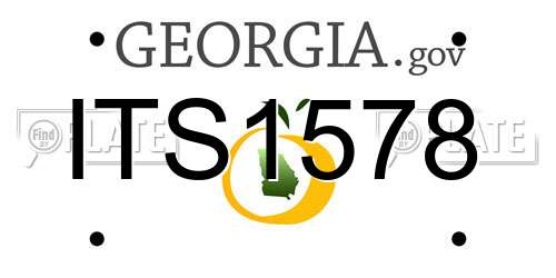 ITS1578 Georgia License Plate
