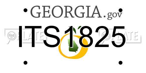 ITS1825 Georgia License Plate