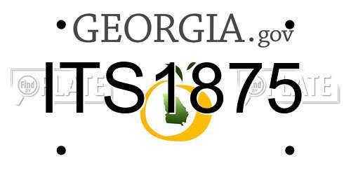 ITS1875 Georgia License Plate