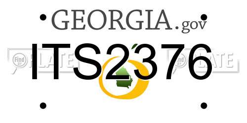 ITS2376 Georgia License Plate