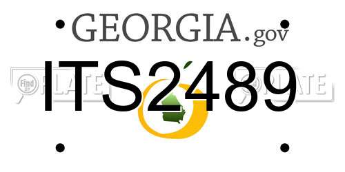 ITS2489 Georgia License Plate