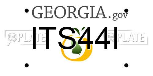 ITS44I Georgia License Plate
