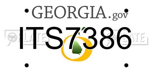 ITS7386 Georgia License Plate