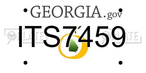 ITS7459 Georgia License Plate